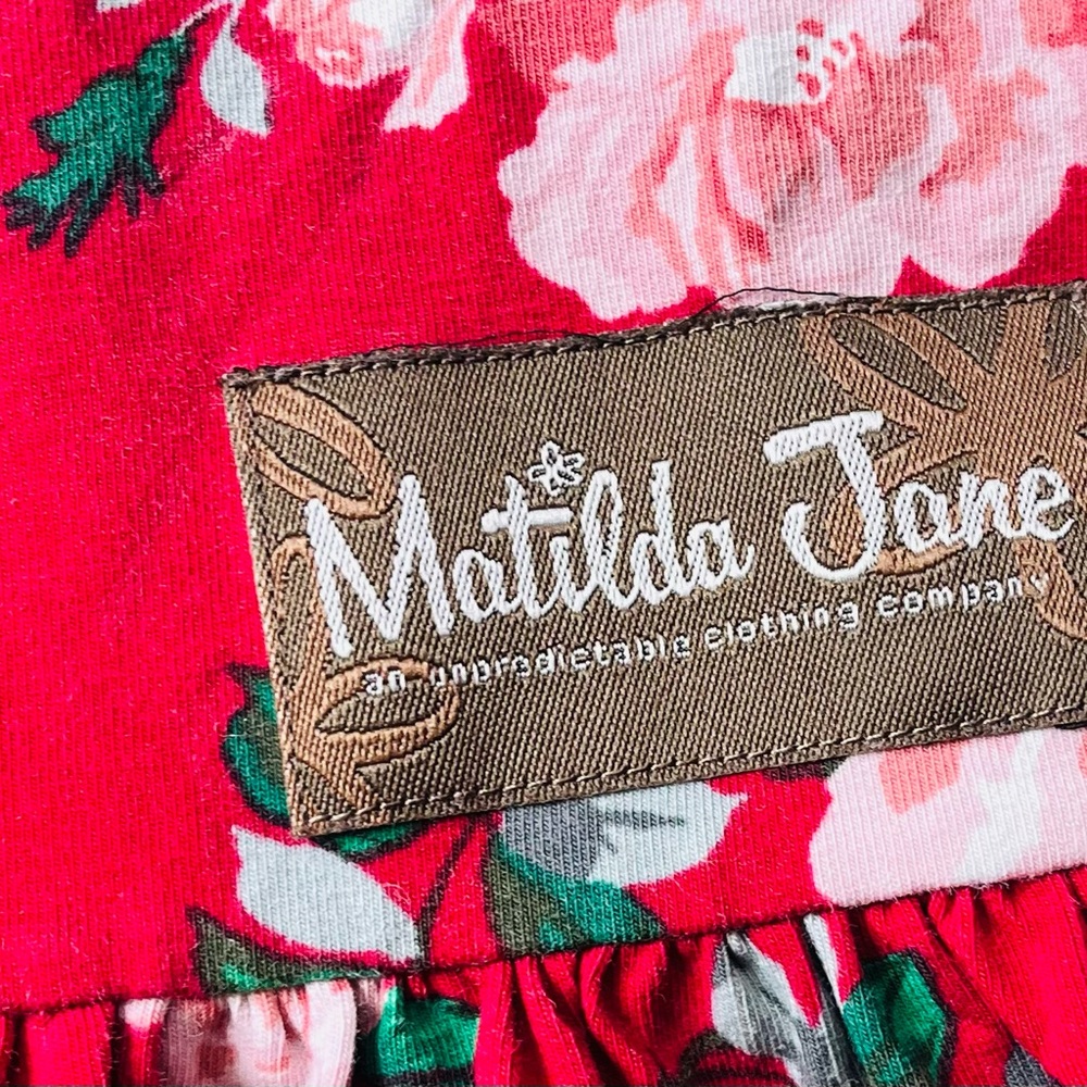 Matilda Jane Red, pink, rose, floral, big ruffle pants - Picture 4 of 4